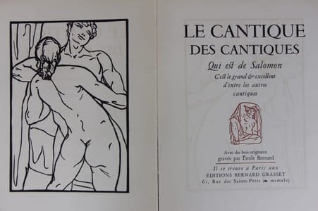 Le Cantique des Cantiques qui est sur Salomon. Bois originaux gravés par Emile Bernard