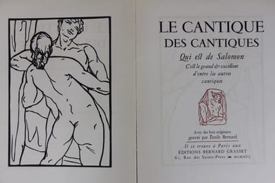 Le Cantique des Cantiques qui est sur Salomon. Bois originaux gravés par Emile Bernard