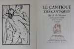 Le Cantique des Cantiques qui est sur Salomon. Bois originaux gravés par Emile Bernard. [BERNARD Emile]