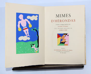 Mimes d'Herondas. Traduits en langue populaire par Jacques Dyssord.