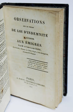 Observations sur le projet de loi d'indemnité à accorder aux Emigrés. DARD Chevalier