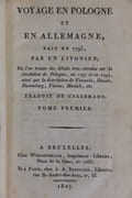 Voyage en Pologne et en Allemagne fait en 1793 par un Livonien, où l'on trouve des détails très étendus sur la révolution de Pologne, en 1791 et 1794, ainsi que la description de Varsovie, Dresde, Nuremberg, Vienne, Munich, etc. Traduit de l'Allemand [par J.-J.-B. EYRIÈS] par [Pologne - SCHULZ Friedrich] - Image 2