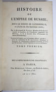 Histoire de l'empire de Russie sous le règne de Catherine II et à la fin du dix-huitième siècle. par [Russie] TOOKE William - Image 4