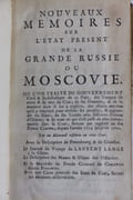 Nouveaux mémoires sur l'état present de la Grande Russie ou Moscovie par [Russie] WEBER Christian Weber - Image 2