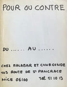 Pour ou contre. par BEN. (Ben Vautier, dit.). - Image 1