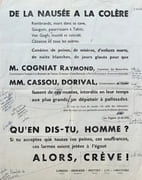 De la nausée à la colère.  par COLLECTIF (LORJOU, DESPARD, MOTTET, LYS, MAKOVSKI). 