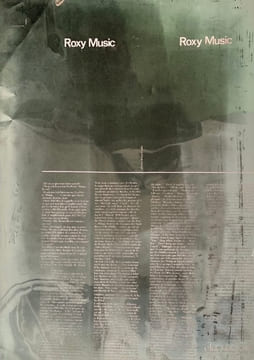 Roxy Music, rhodoïd pour l’impression d’un article paru dans le n° 11 de la revue Parapluie. . ENU (Henri-Jean), ADRIEN (Yves).