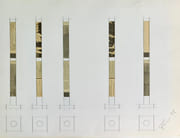 Colonne-journal, composition au crayon et au collage. par ENU (Henri-Jean).