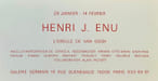 Cartons, d&eacute;pliants, affichettes.. ENU (Henri-Jean).