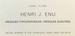 Cartons, d&eacute;pliants, affichettes.. ENU (Henri-Jean).