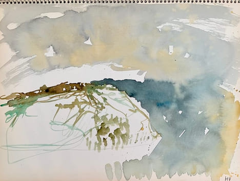 Arbres et paysages, carnet d'aquarelles.. ESPINOUZE (Henri).