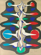 Composition sur fond gris. par ETIENNE-MARTIN