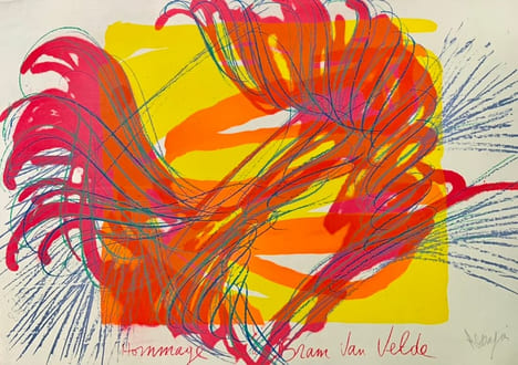 Hommage à Bram Van Velde. . MESSAGIER (Jean). 