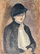Femme au chapeau.  par TOULMAN (Moussia). 