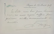 Trois Lettres et cartes manuscrites.  par FUGÈRES (Lucien).  - Image 3