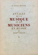 Annales de la musique et des musiciens en Russie du XVIIIe à 1762.  par MOOSER (R. Aloys).  - Image 1