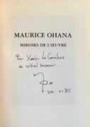 Maurice Ohana, miroirs de l’œuvre.  par [OHANA (Maurice)]. COLLECTIF, PROST (Christine), dir.  - Image 2