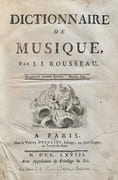 Dictionnaire de musique.  par ROUSSEAU (Jean-Jacques). - Image 1