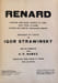 Renard. . STRAVINSKY (Igor).