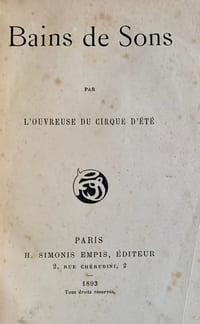 Bains de sons (L’Ouvreuse du Cirque d’été).