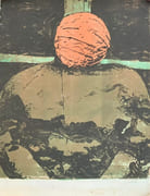 Homme à tête de chou.  par BOLTANSKI (Christian).