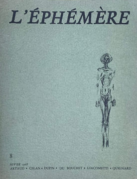 L’Éphémère, collection complète. . COLLECTIF, DUPIN (Jacques).