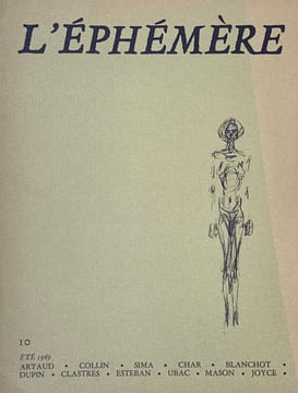 L’Éphémère, collection complète. . COLLECTIF, DUPIN (Jacques).