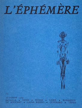 L’Éphémère, collection complète. . COLLECTIF, DUPIN (Jacques).
