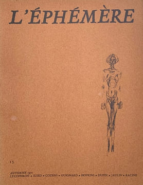 L’Éphémère, collection complète. . COLLECTIF, DUPIN (Jacques).