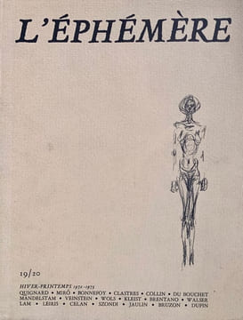 L’Éphémère, collection complète. . COLLECTIF, DUPIN (Jacques).