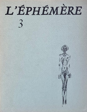 L’Éphémère, collection complète. . COLLECTIF, DUPIN (Jacques).