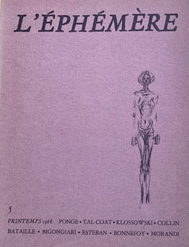 L’Éphémère, collection complète. . COLLECTIF, DUPIN (Jacques).