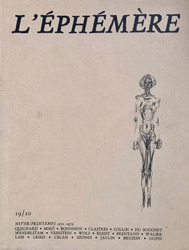 L’Éphémère, collection complète. . COLLECTIF, DUPIN (Jacques).