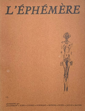 L’Éphémère, collection complète. . COLLECTIF, DUPIN (Jacques).