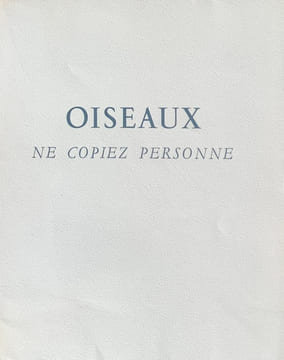 Oiseaux ne copiez personne. . HUGNET (Georges), BEAUDIN (André).