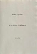 Sonnets funèbres.  par LECUIRE (Pierre), AGUAYO (Fermin).  - Image 3