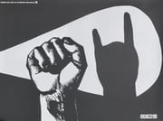 Mexico, Comité 1968-1998 por las libertades democraticas. Le poing. par MANGALLANES (Alejandro). 