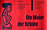 Die Maler der Brücke, E. L. Kirchner, K. Schmidt-Rottluff, E. Heckel, O. Müller, M. Pechstein, E. Nolde. 