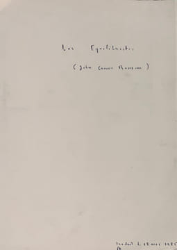 Les Équilibristes. . CROWE RANSOM (John), BOUTANG (Pierre).