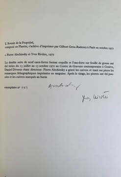 L’Avenir de la propriété.. ALECHINSKY (Pierre).