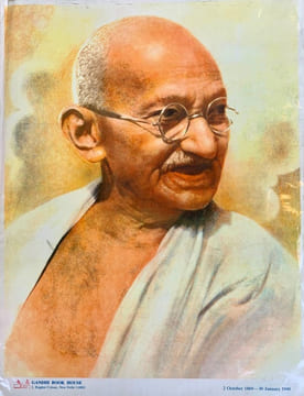 Mohandas K. Gandhi à Delhi en 1946. . ANONYME. 