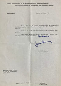 Correspondance avec Michel Bulteau.