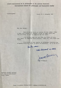 Correspondance avec Michel Bulteau.