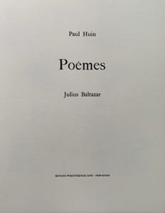 Poèmes.