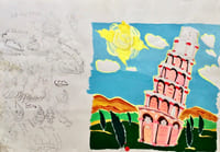 La Tour de Pise, essai de maquette pour une pochette de CD.