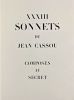 XXXIII sonnets composés au secret.. CASSOU (Jean), PIAUBERT (Jean).