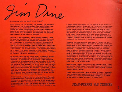 Jim Dine, Oeuvres gravées.