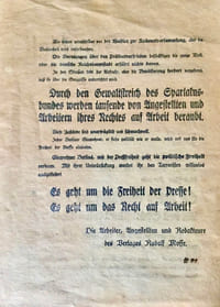 Berliner Tageblatt et Rudolf Mosse contre Spartacus, tract politique allemand.