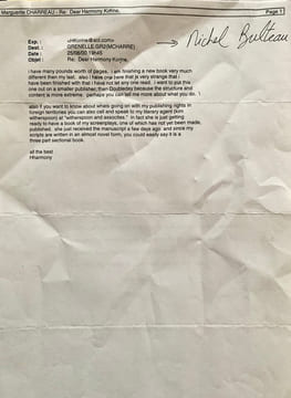 Correspondance d’édition à propos d’un projet de publication en français du premier livre d’Hamony Korine chez Hachette Littératures : A Crack-up at ...