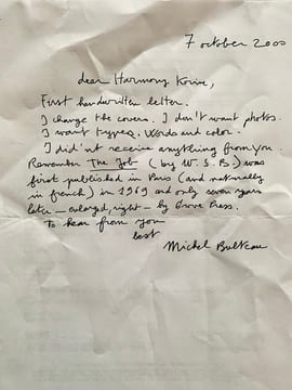 Correspondance d’édition à propos d’un projet de publication en français du premier livre d’Hamony Korine chez Hachette Littératures : A Crack-up at ...